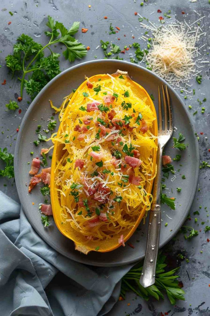 Spaghetti Squash Carbonara