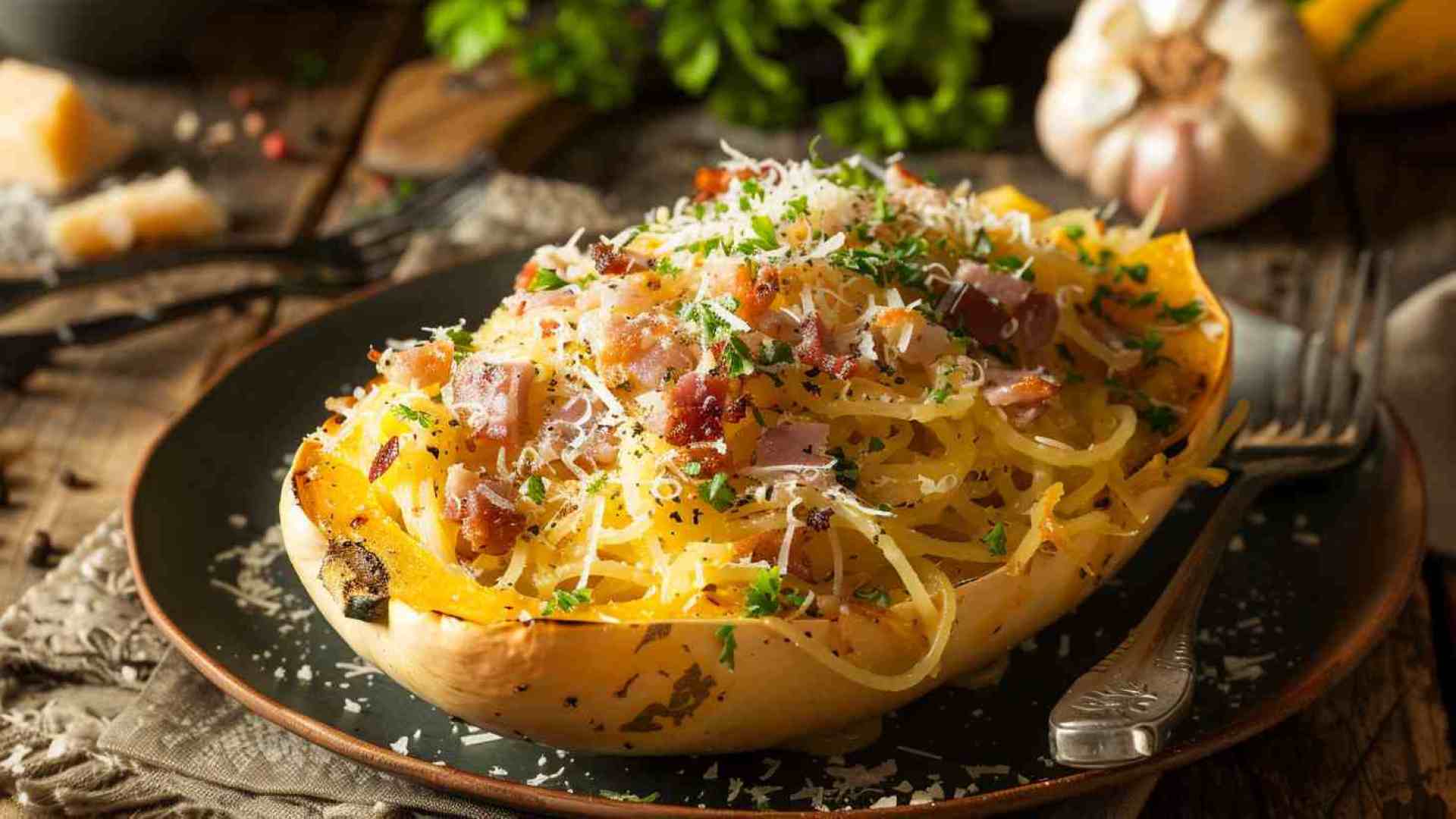 Spaghetti Squash Carbonara