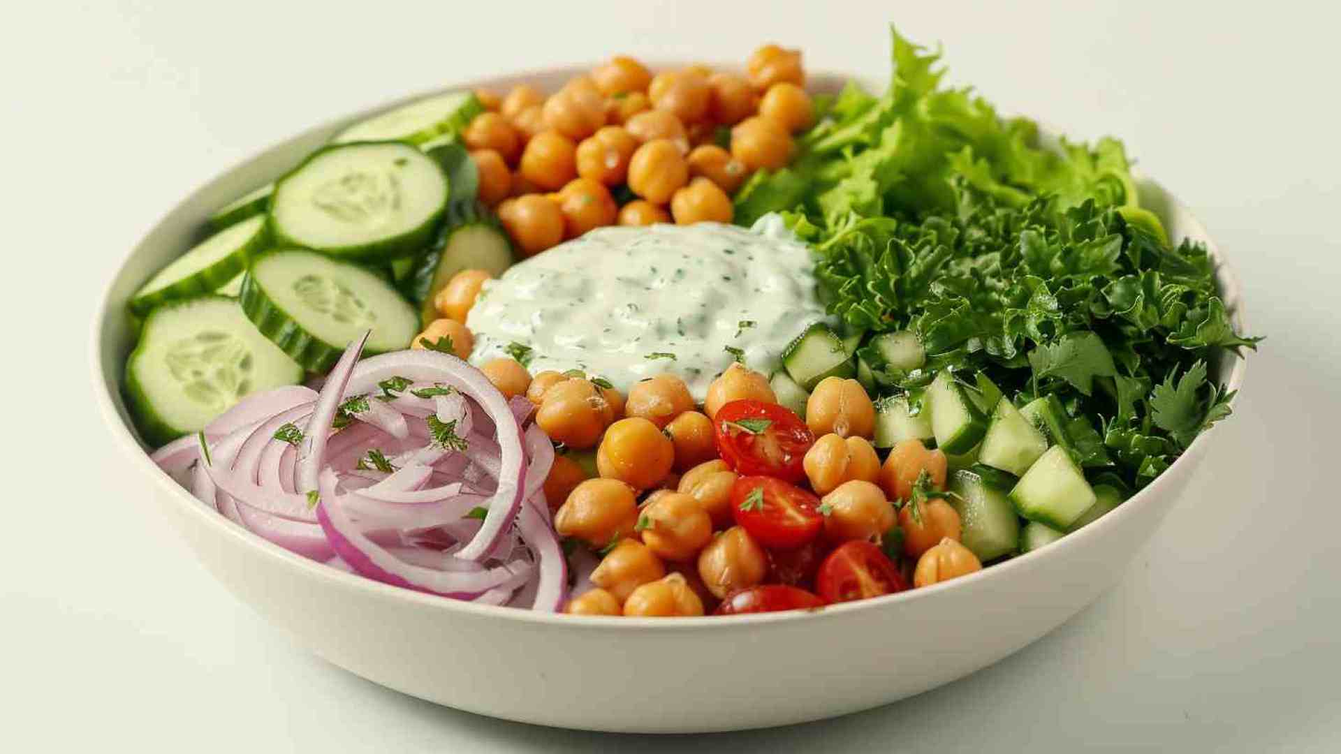 Mediterranean Chickpea Bowl with Tahini Dressing