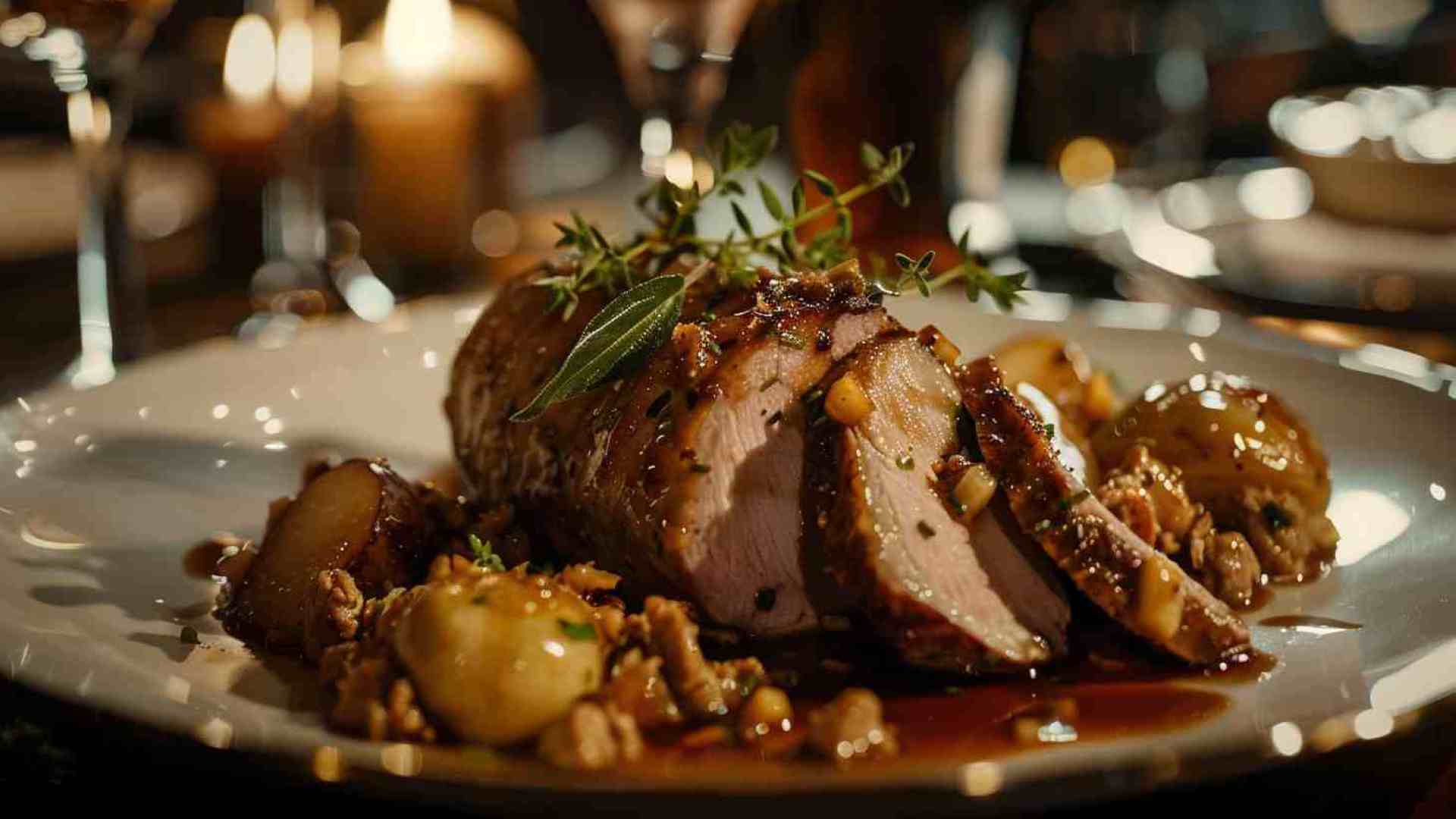 Apple Sage Stuffed Pork Tenderloin