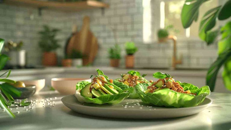 Fast Ground Turkey Lettuce Wraps