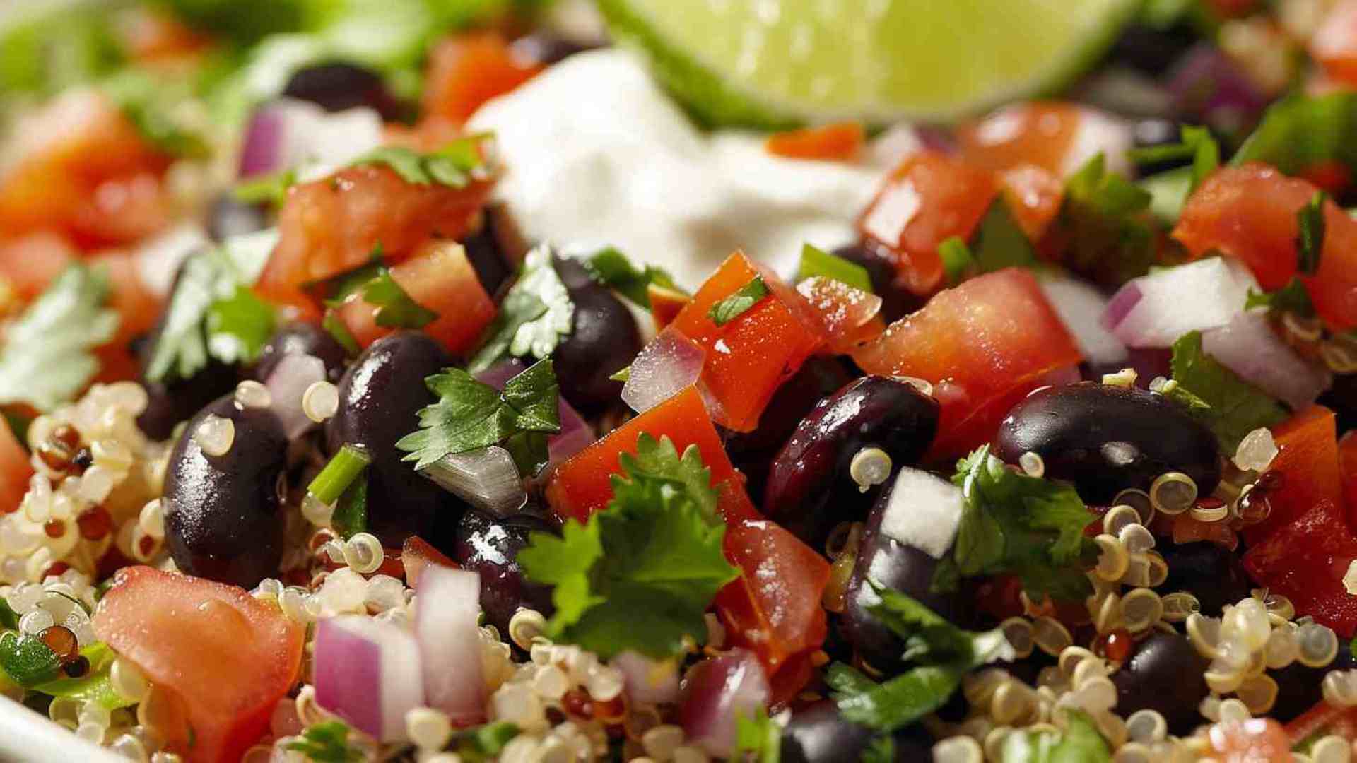 Quinoa Black Bean Bowl with Salsa