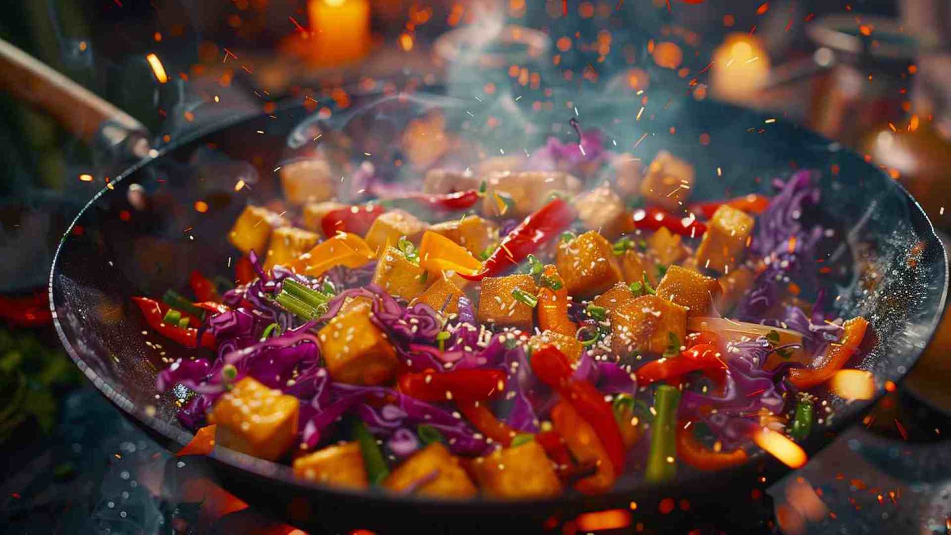 Rainbow Veggie Stir-Fry with Tofu