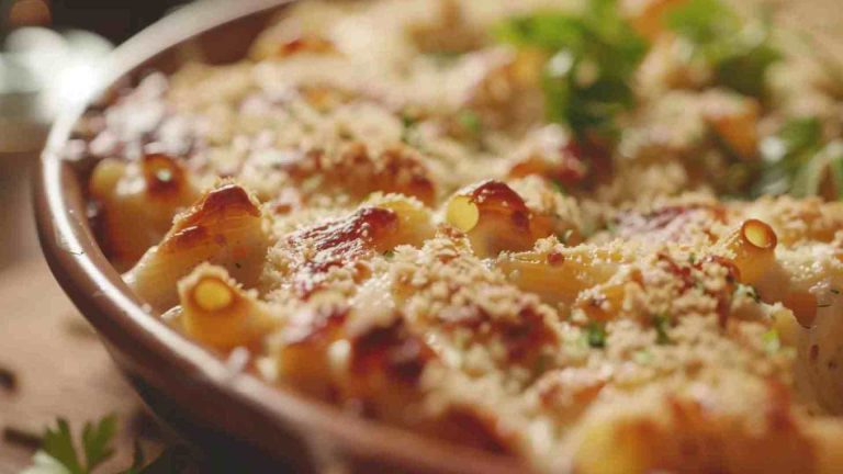 Baked Mac and Cheese with a Crunchy Topping