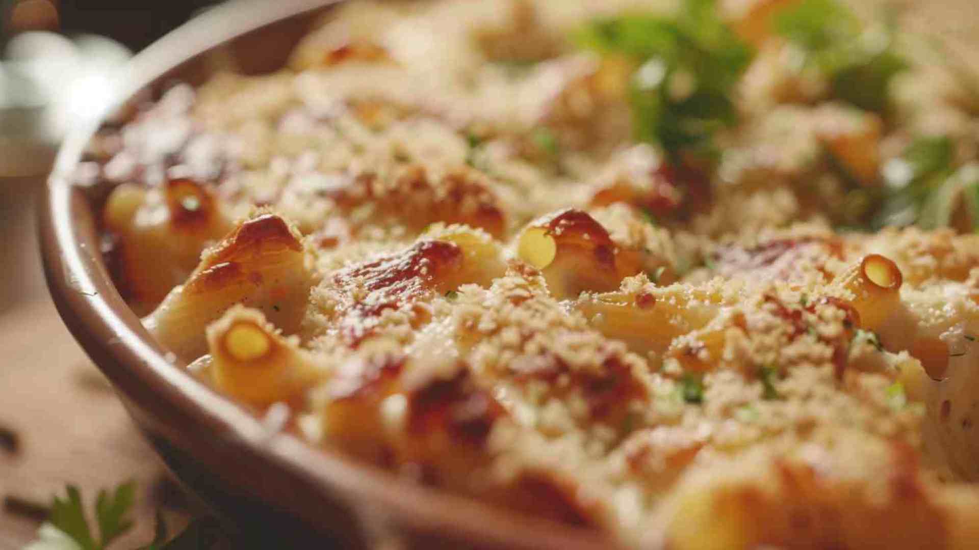 Baked Mac and Cheese with a Crunchy Topping