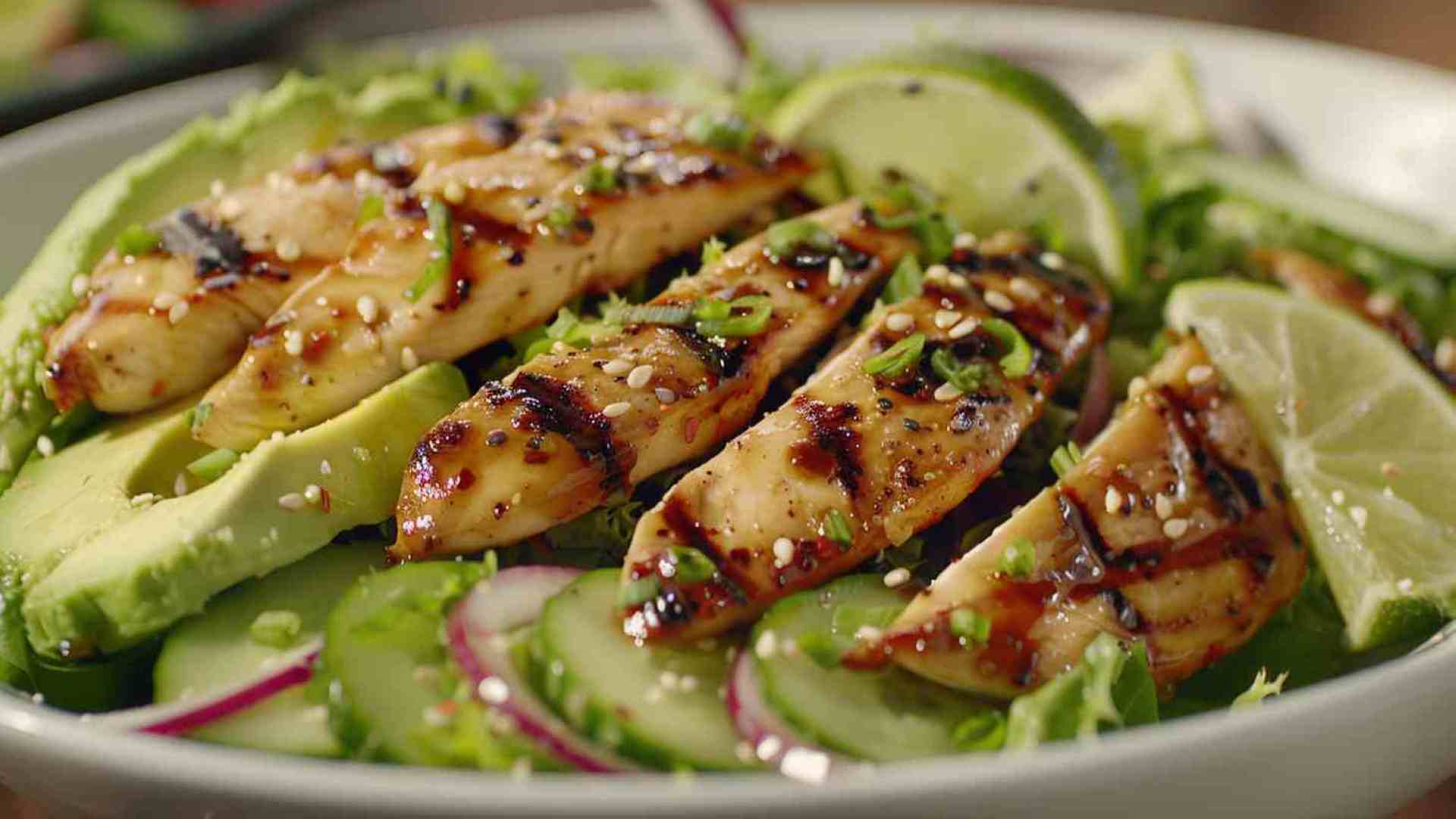 Grilled Chicken Salad with Avocado & Lime