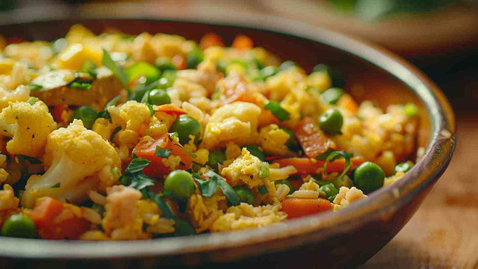 Cauliflower Fried Rice with Veggies and Eggs