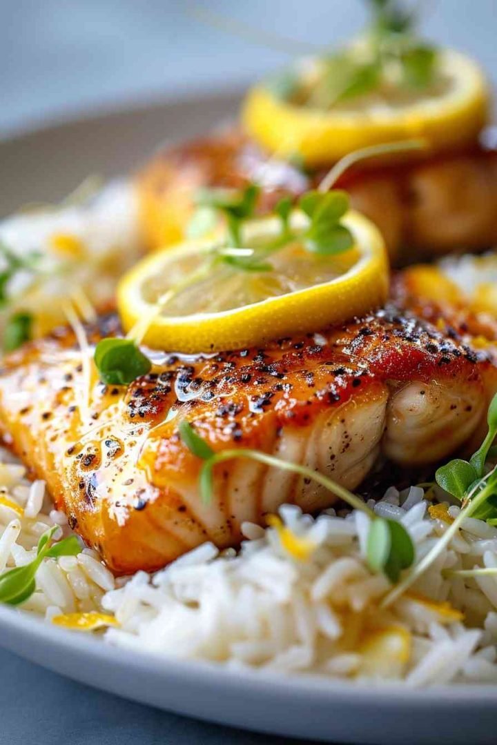 Cod Lemon Broccoli Rice Lemon Butter Cod with Rice