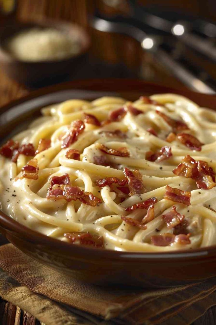 Spaghetti Carbonara with Bacon