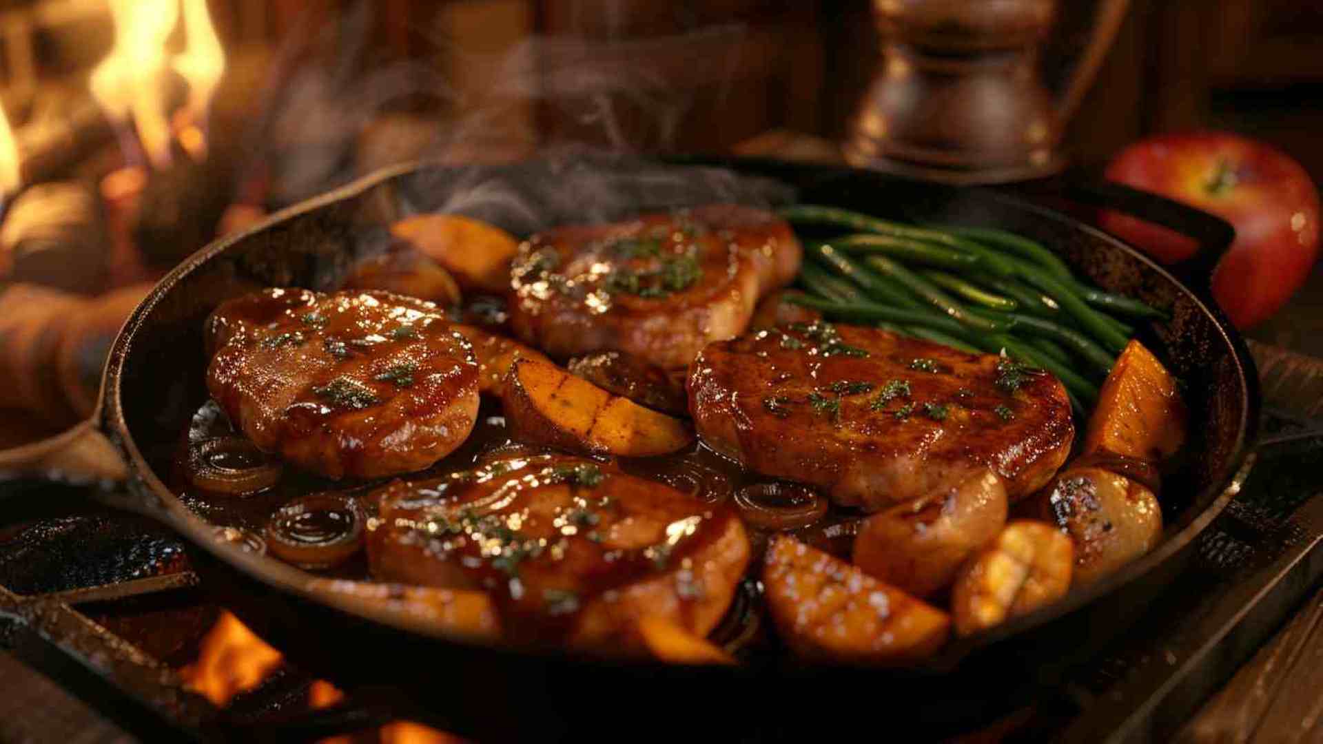 Apple Cider Glazed Pork Chops