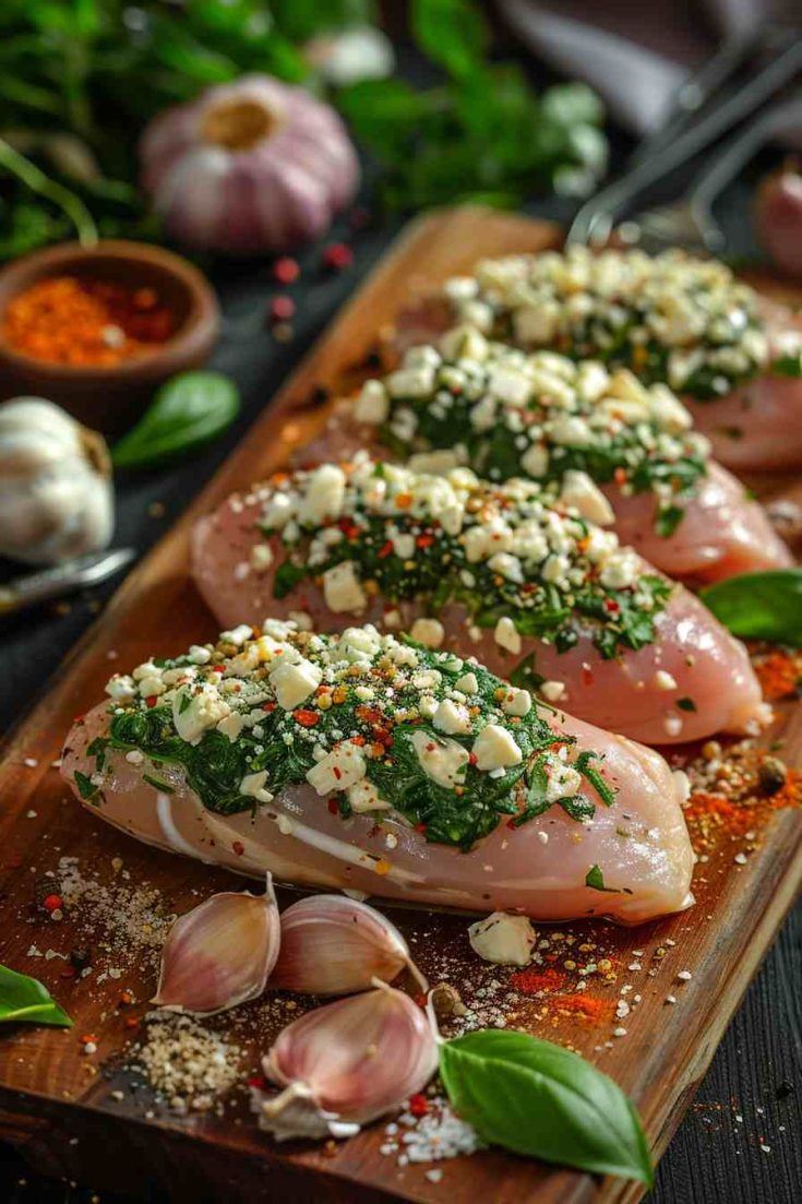 Spinach and Feta Stuffed Chicken Breasts