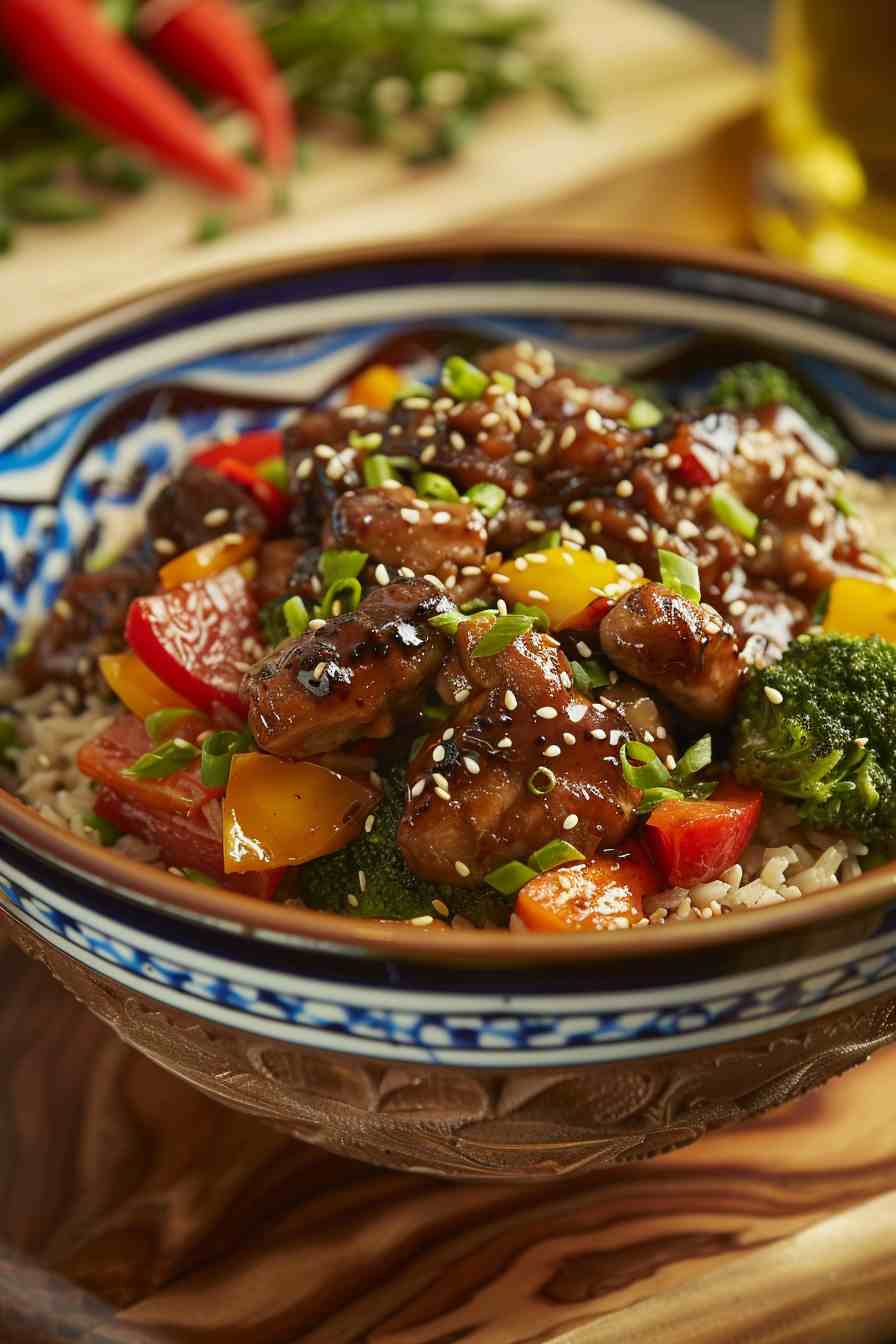 Teriyaki Chicken Stir-Fry with Brown Rice Teriyaki Chicken Stir-Fry with Brown Rice