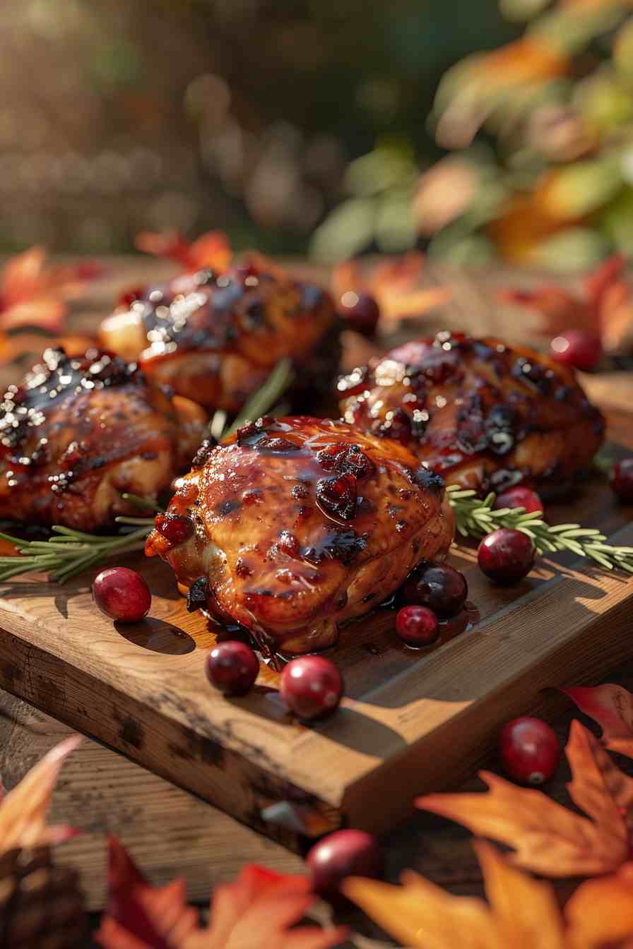 Cranberry-Glazed Roasted Chicken Thighs Cranberry-Glazed Roasted Chicken Thighs