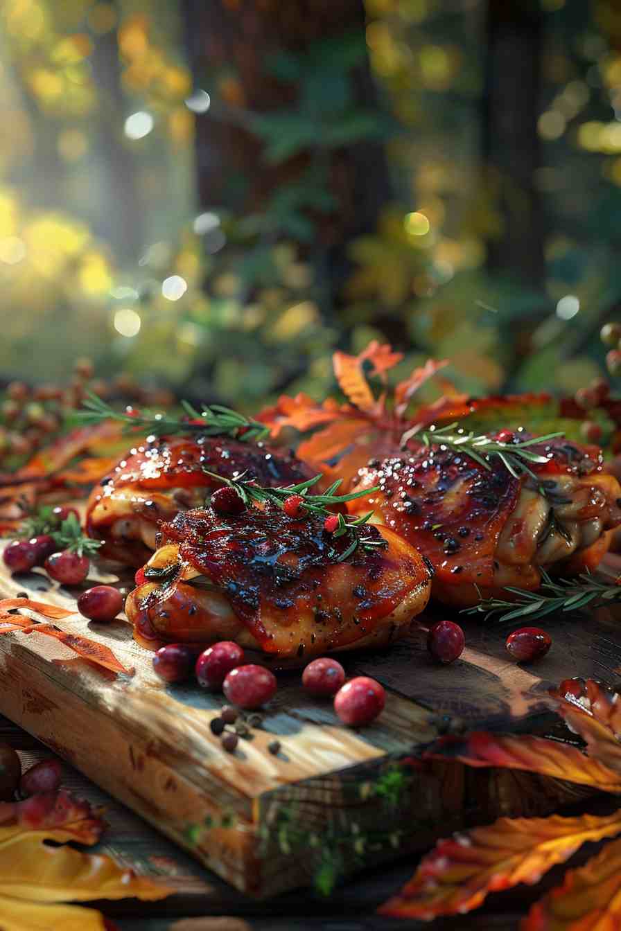 Cranberry-Glazed Roasted Chicken Thighs Cranberry-Glazed Roasted Chicken Thighs
