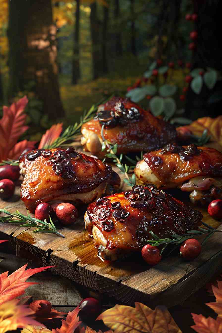 Cranberry-Glazed Roasted Chicken Thighs Cranberry-Glazed Roasted Chicken Thighs