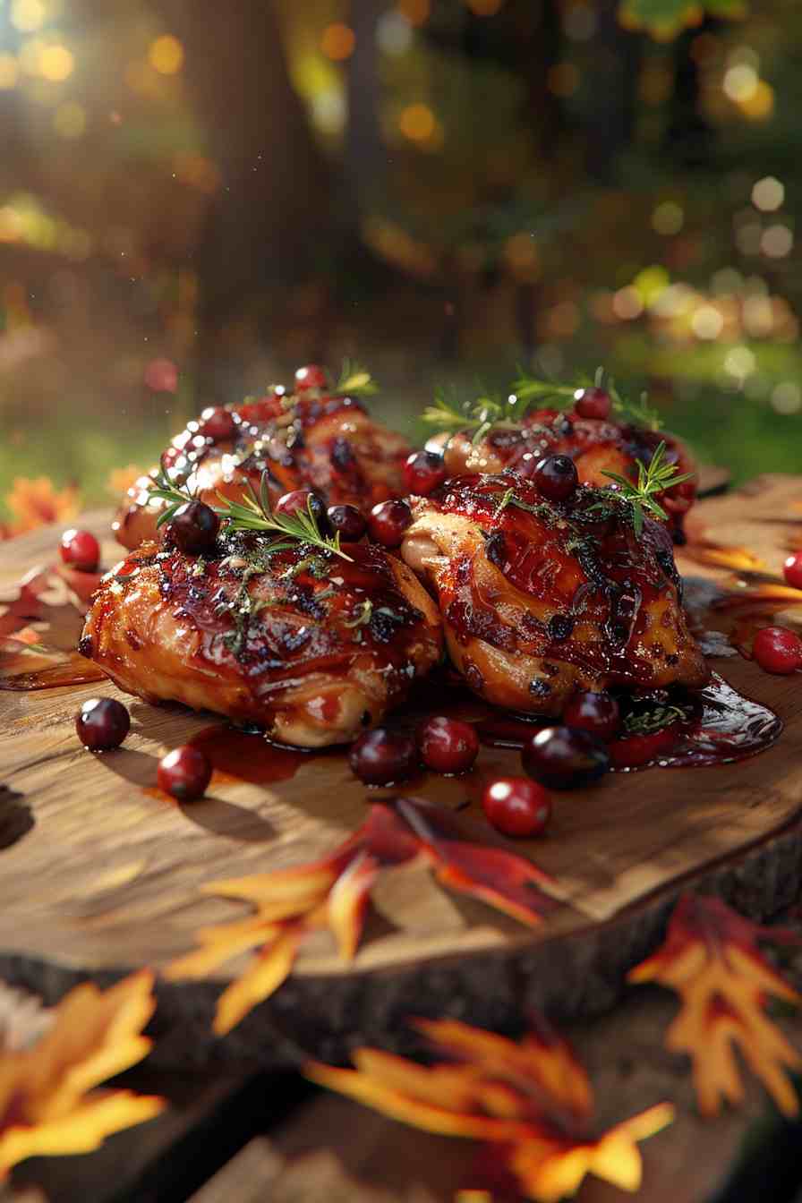 Cranberry-Glazed Roasted Chicken Thighs Cranberry-Glazed Roasted Chicken Thighs