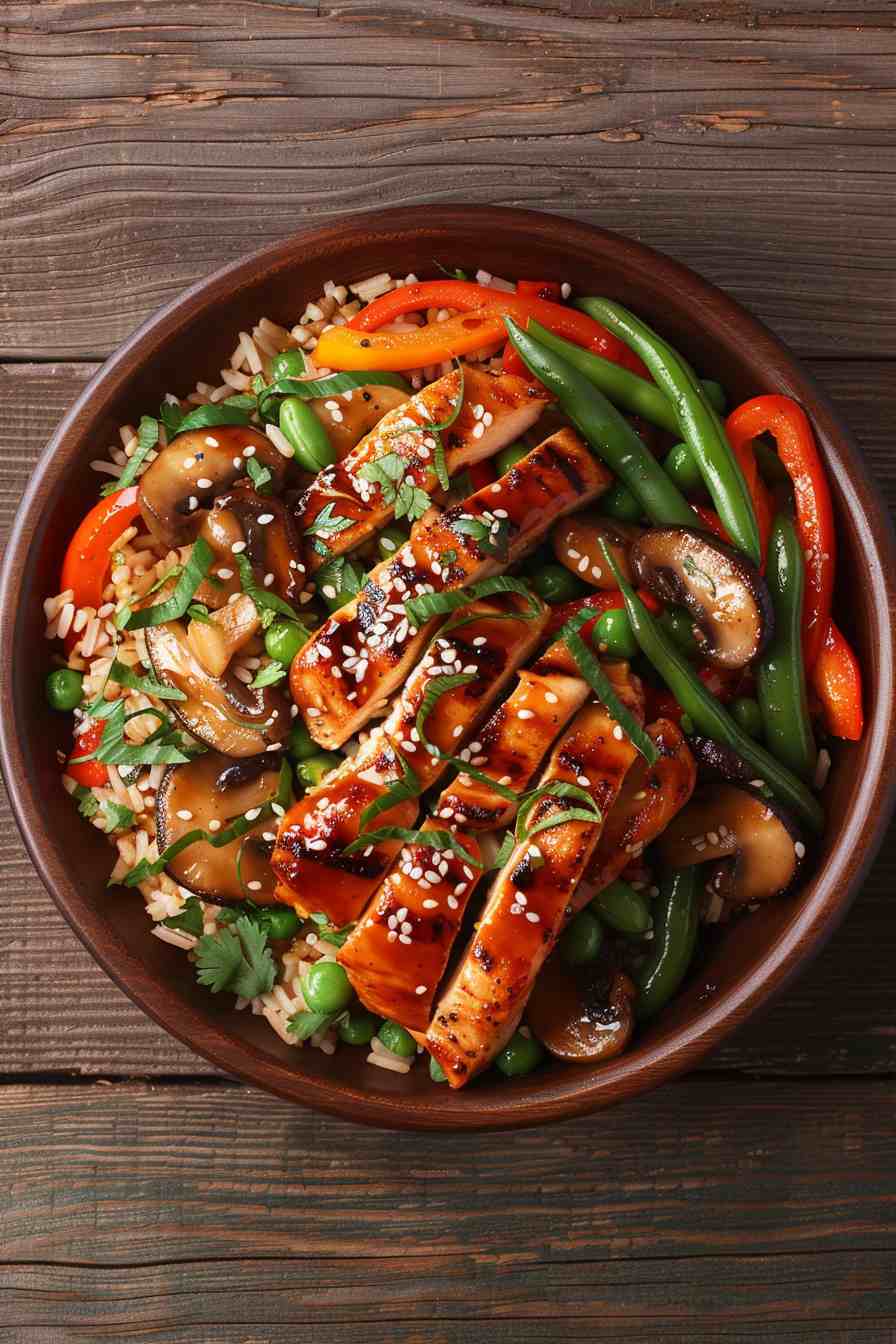 Teriyaki Chicken Stir-Fry with Brown Rice Teriyaki Chicken Stir-Fry with Brown Rice