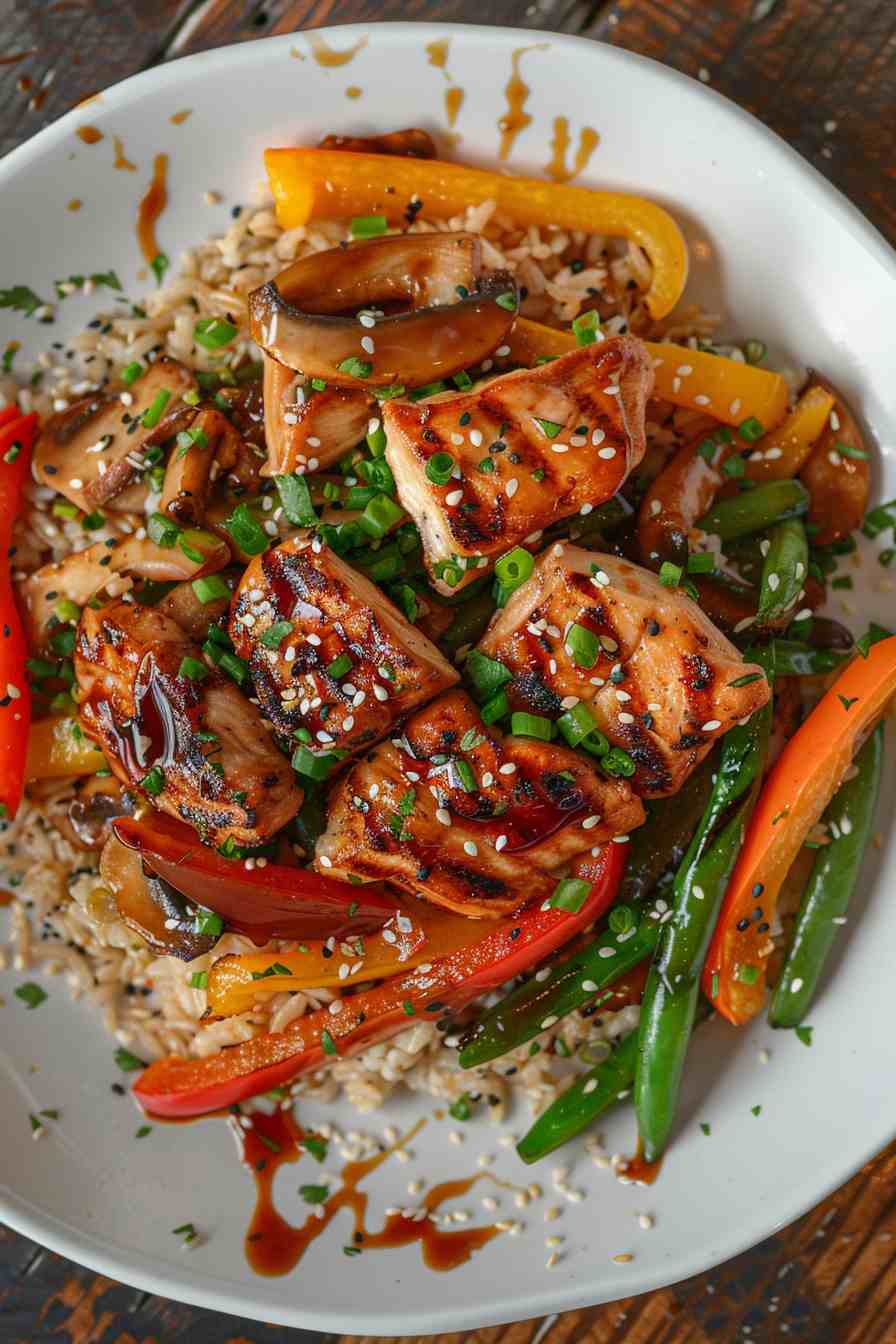 Teriyaki Chicken Stir-Fry with Brown Rice Teriyaki Chicken Stir-Fry with Brown Rice