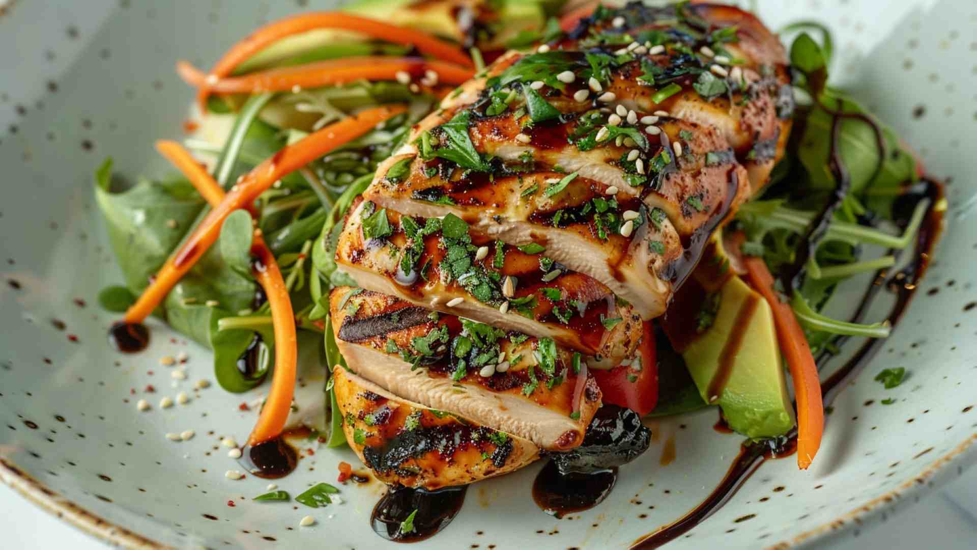 Grilled Chicken Salad with Balsamic Dressing