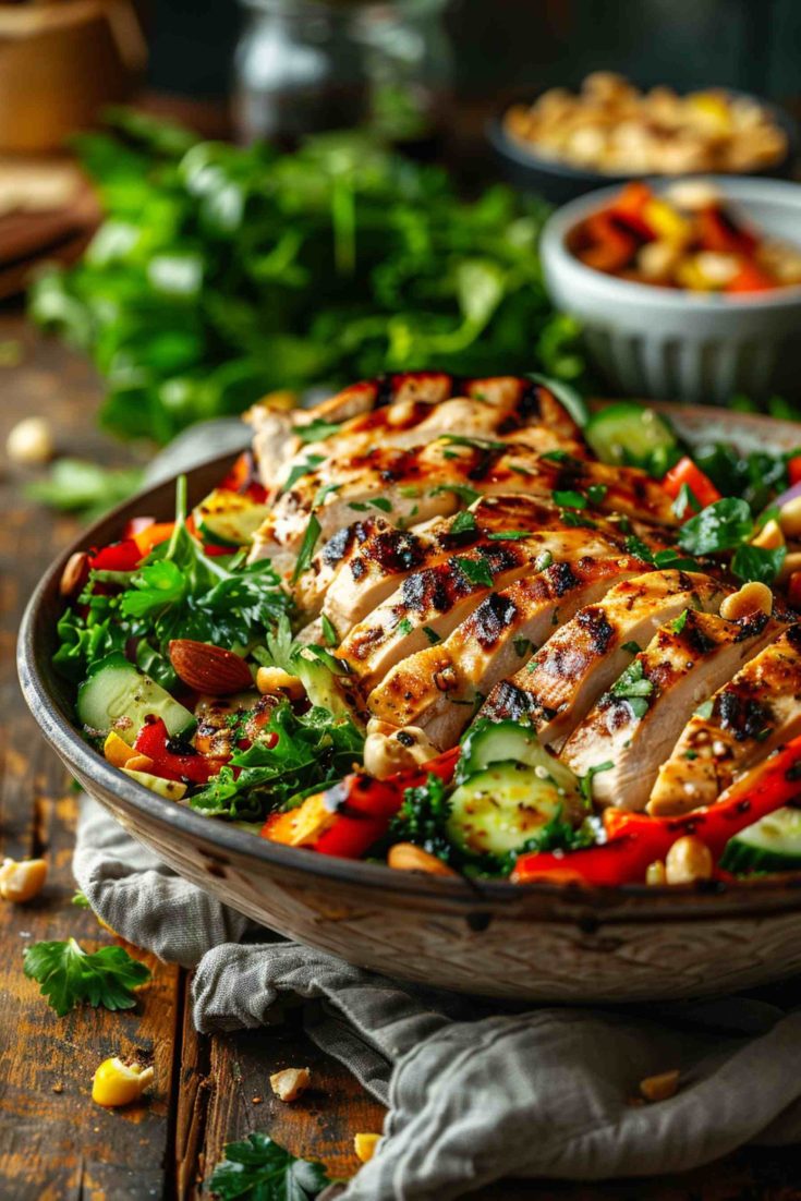 Grilled Chicken Salad with Balsamic Dressing