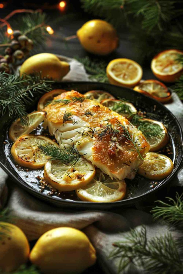 Baked Cod with Lemon and Dill