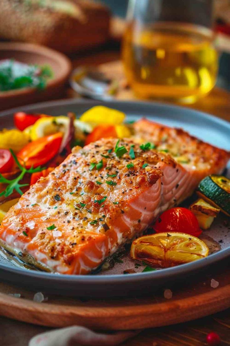 Baked Parmesan Crusted Salmon