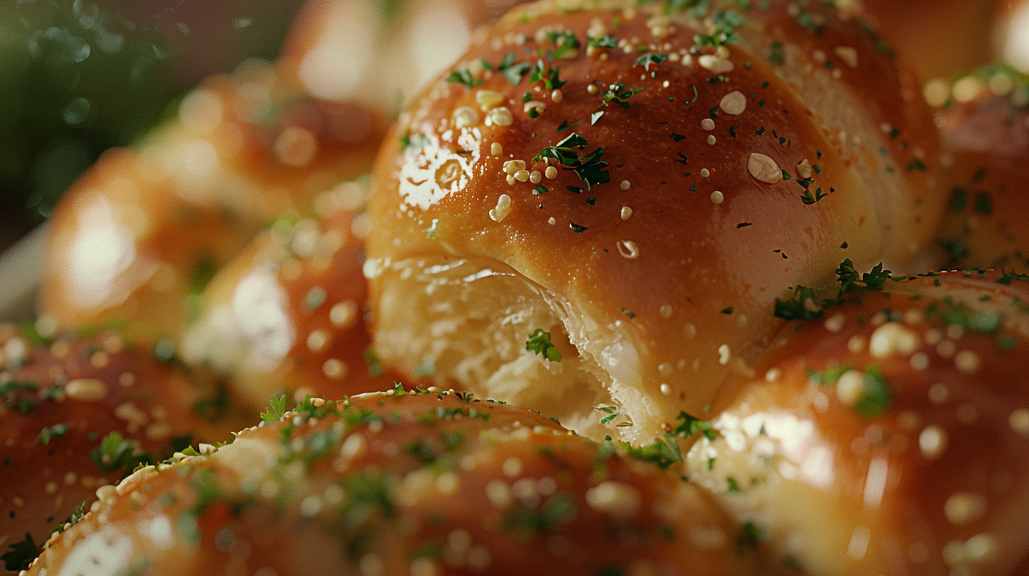 Buttery Garlic Dinner Rolls