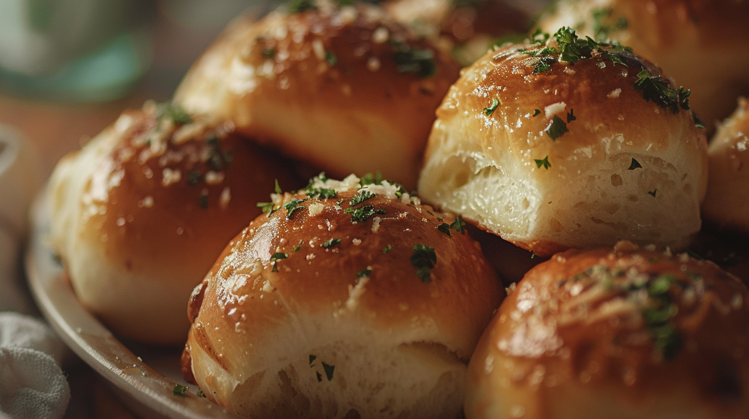 Buttery Garlic Dinner Rolls