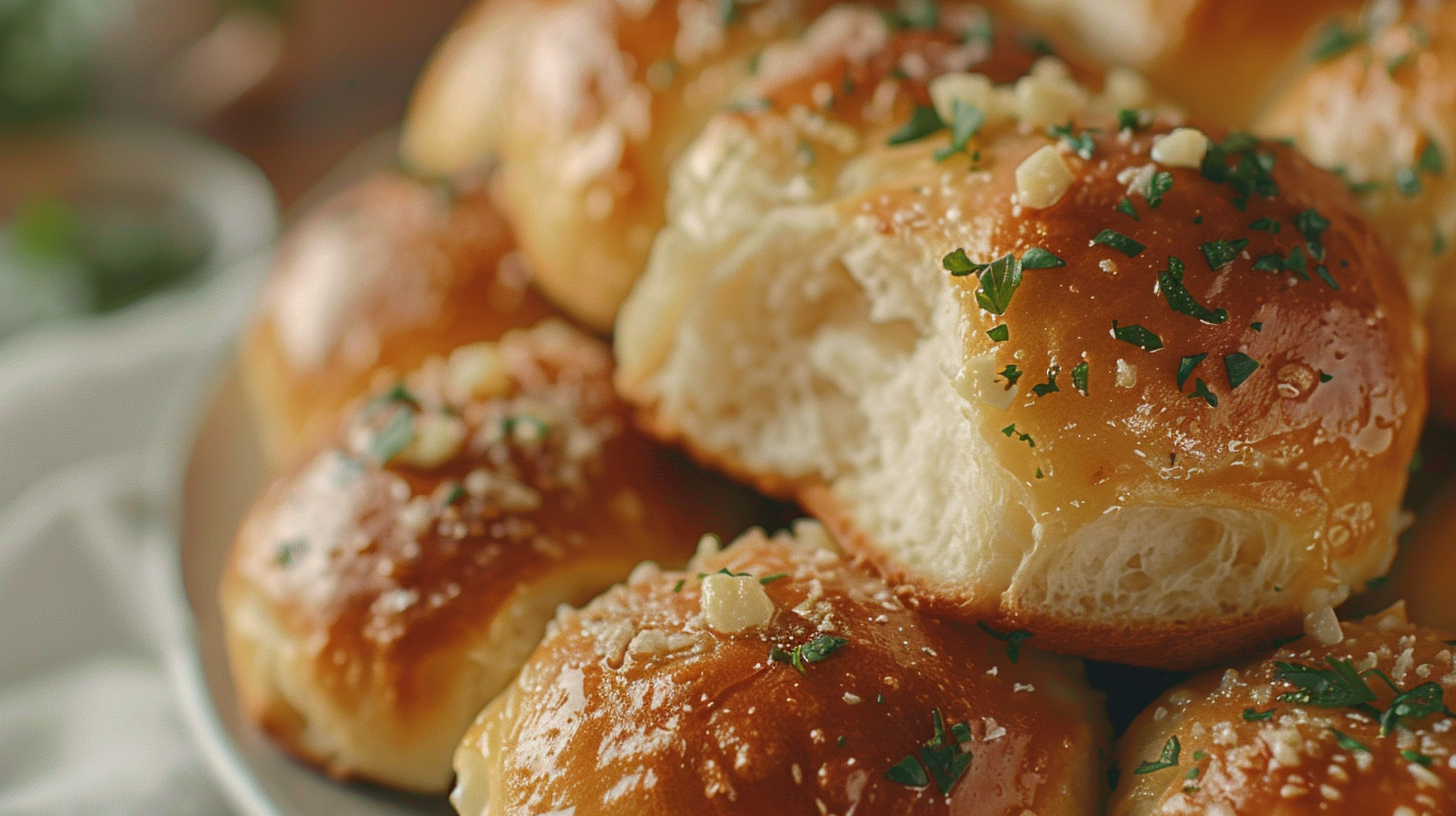 Buttery Garlic Dinner Rolls