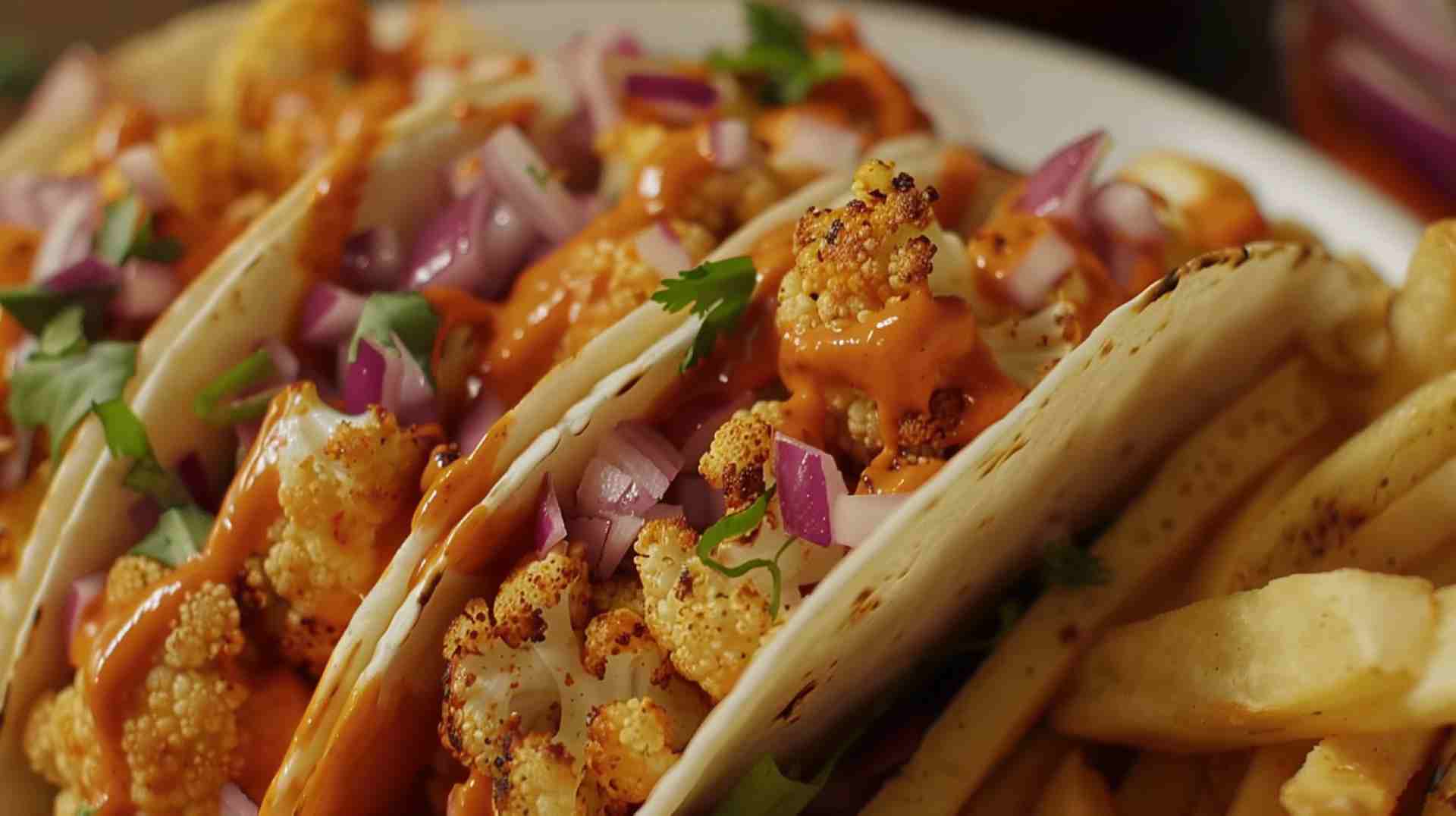 Cauliflower Buffalo Tacos