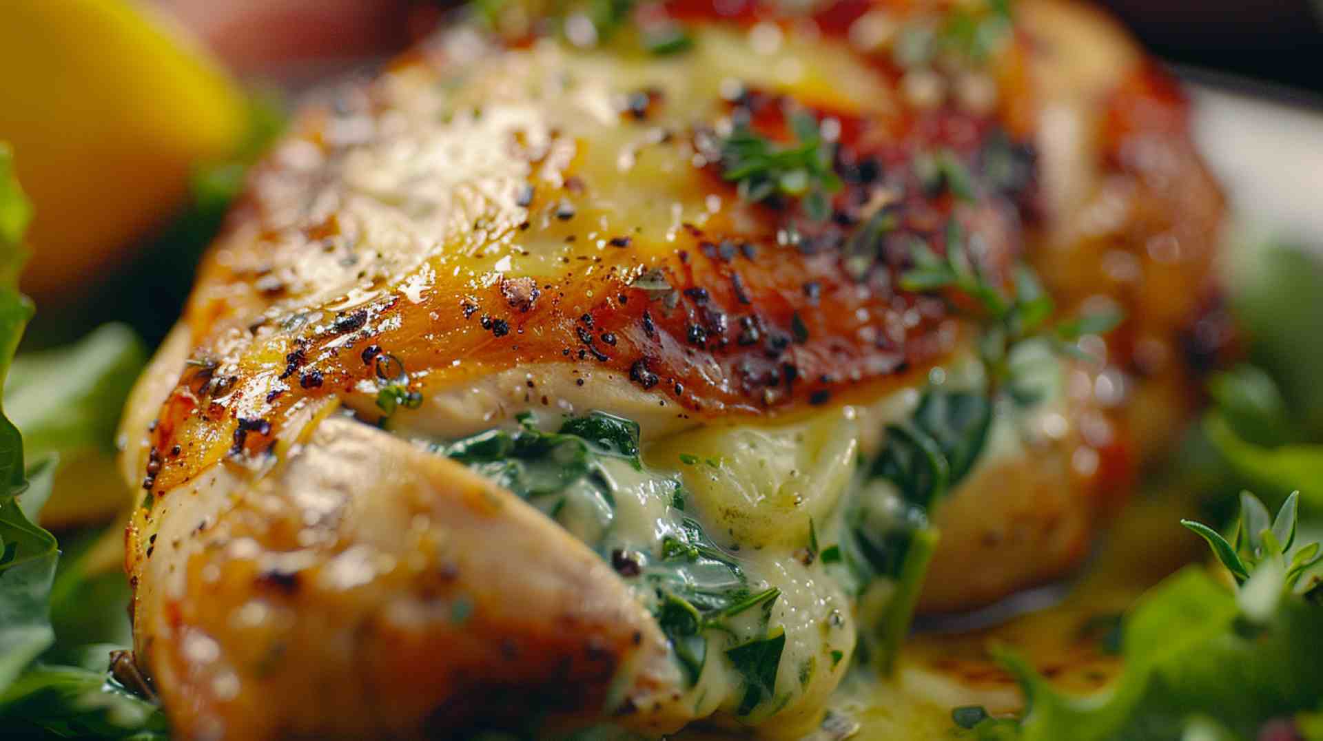 Cheesy Spinach-Stuffed Chicken Breast