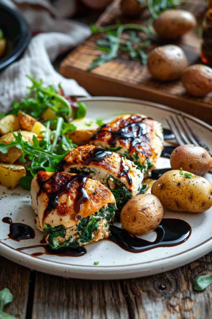 Cheesy Spinach-Stuffed Chicken Breast