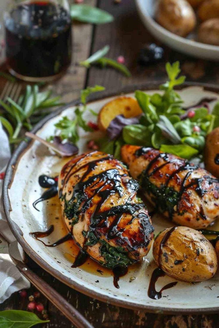 Cheesy Spinach-Stuffed Chicken Breast