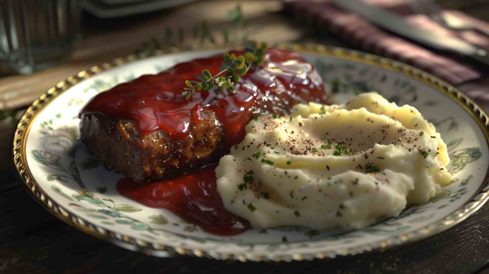 Classic Meatloaf with Mashed Potatoes