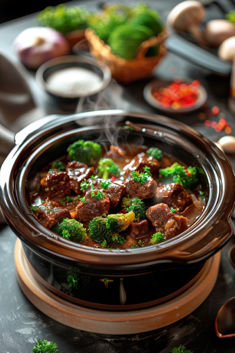 Crockpot Beef and Broccoli