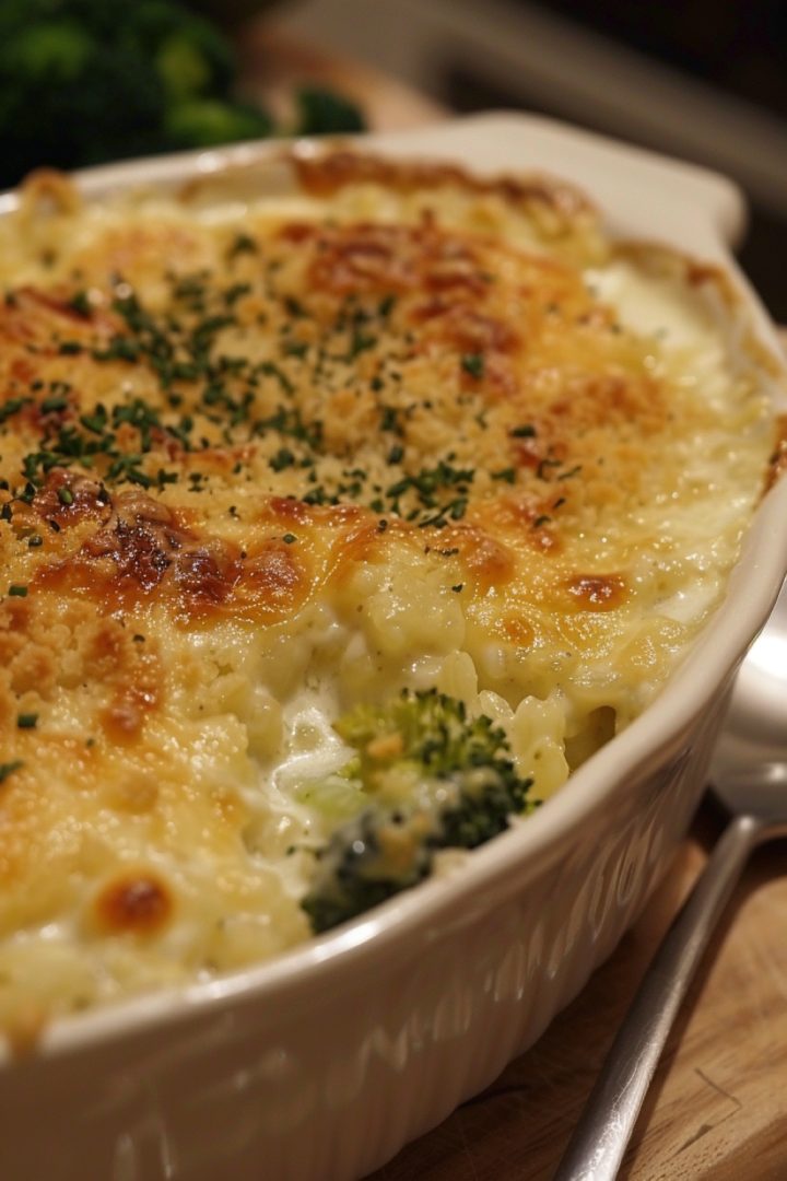 Crockpot Cheesy Broccoli Rice Casserole