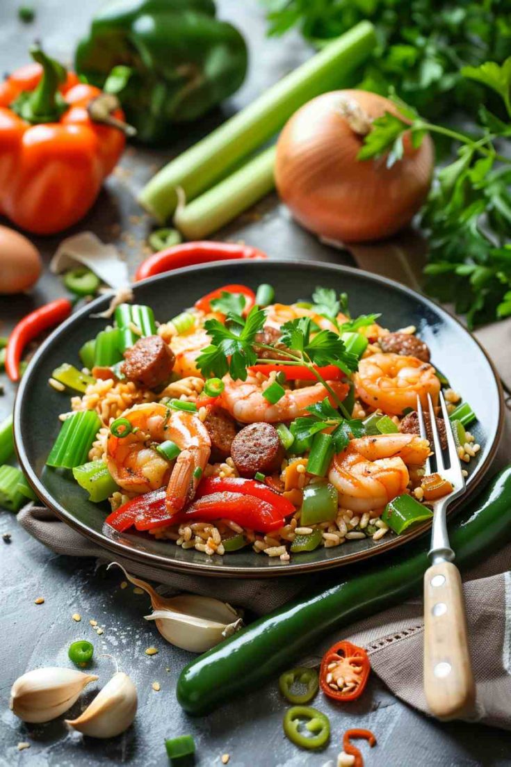 Crockpot Shrimp and Sausage Jambalaya