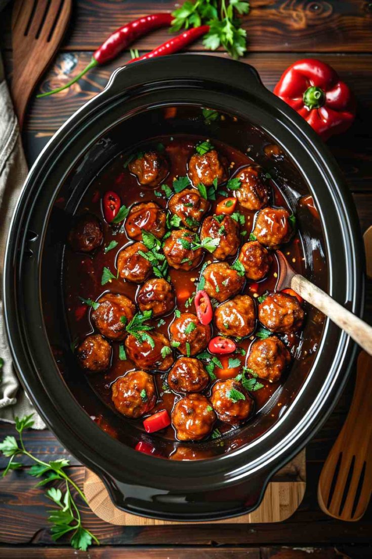 Crockpot Sweet and Sour Meatballs