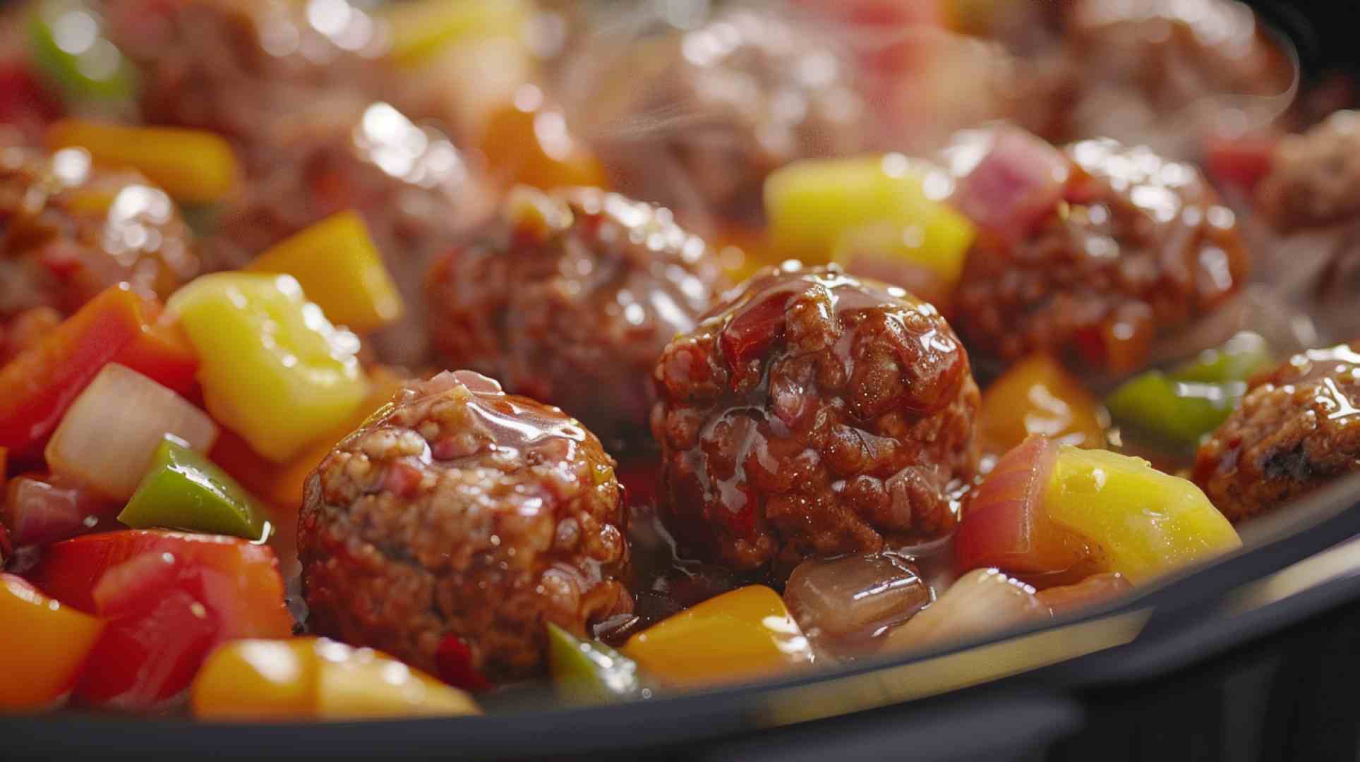 Crockpot Sweet and Sour Meatballs