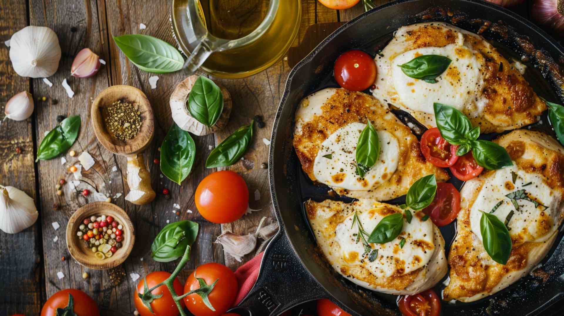 Easy Caprese Chicken Skillet