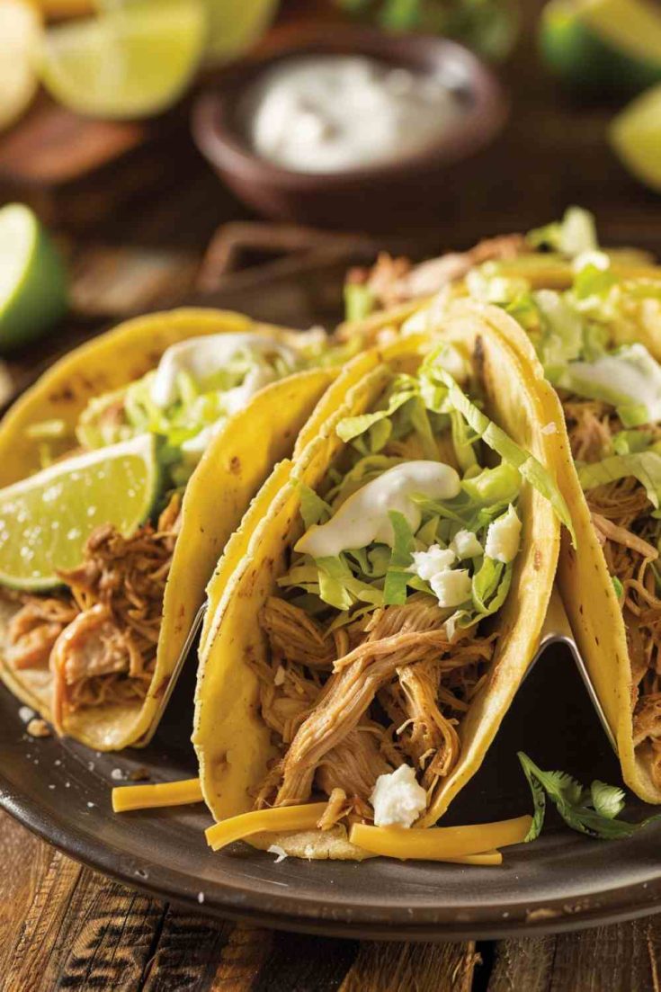 Easy Crockpot Chicken Tacos