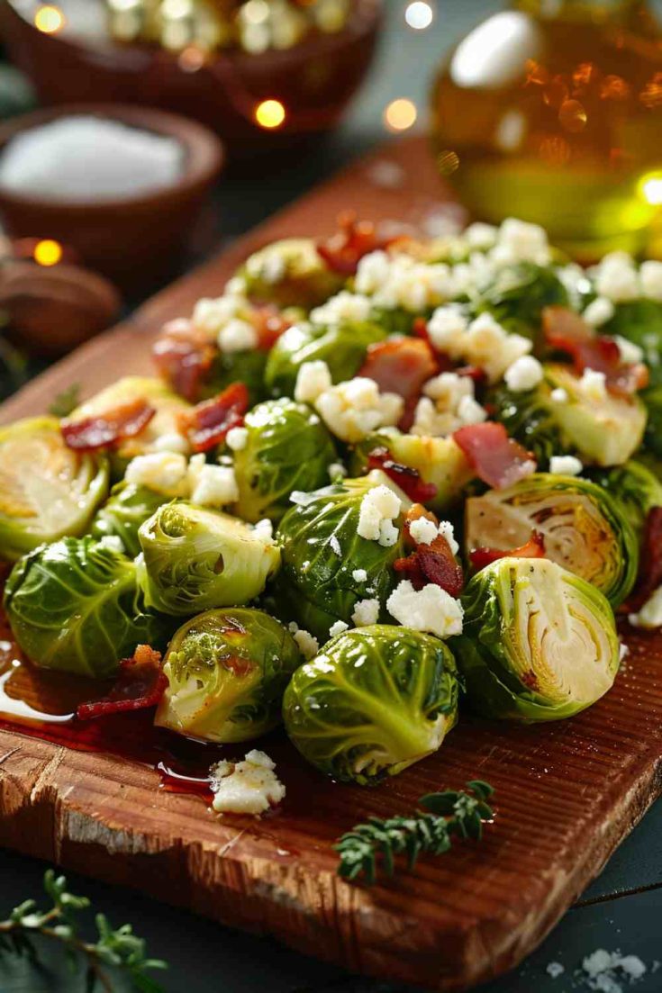 Festive Brussel Sprouts with Bacon