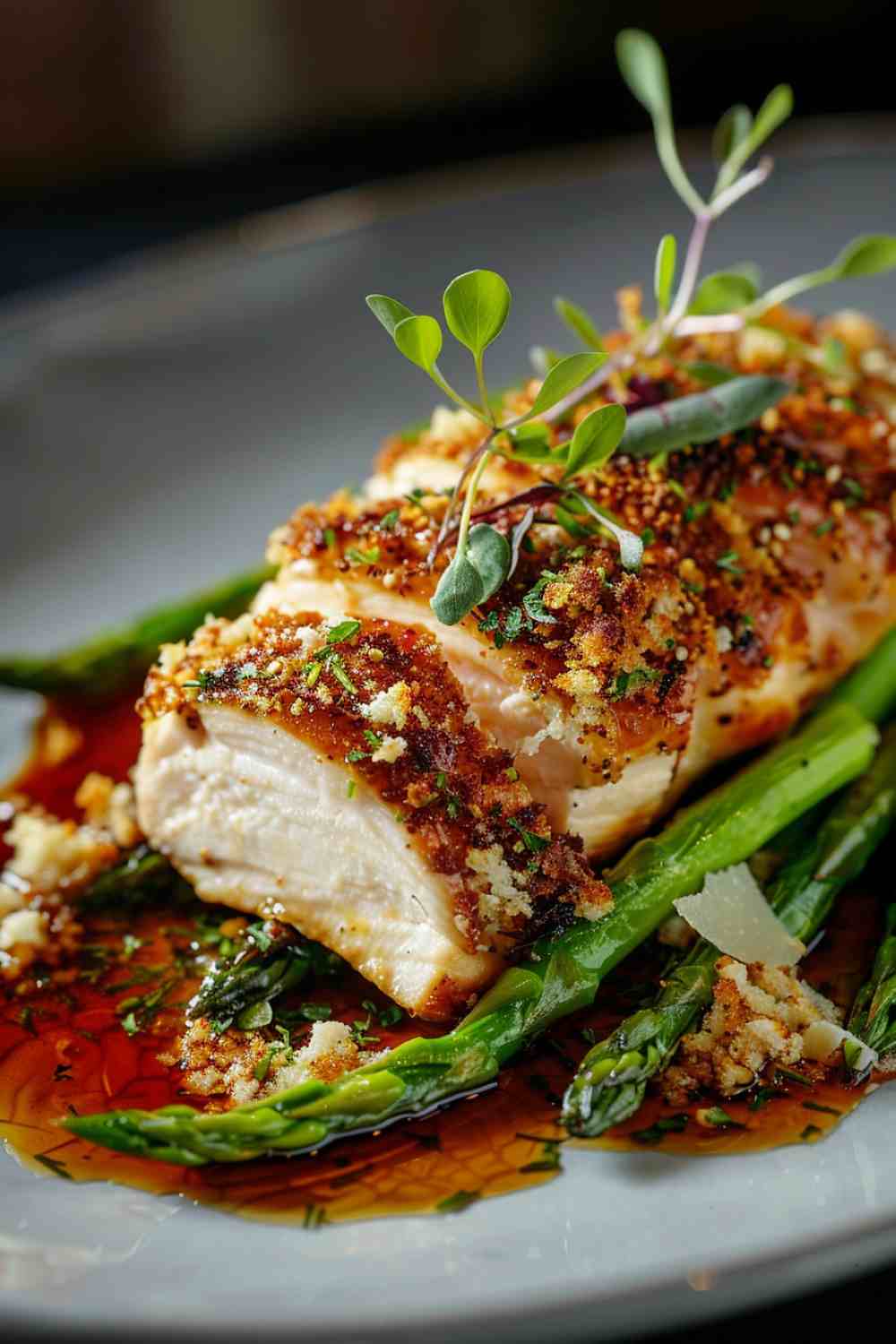 Herb-Crusted Chicken with Asparagus