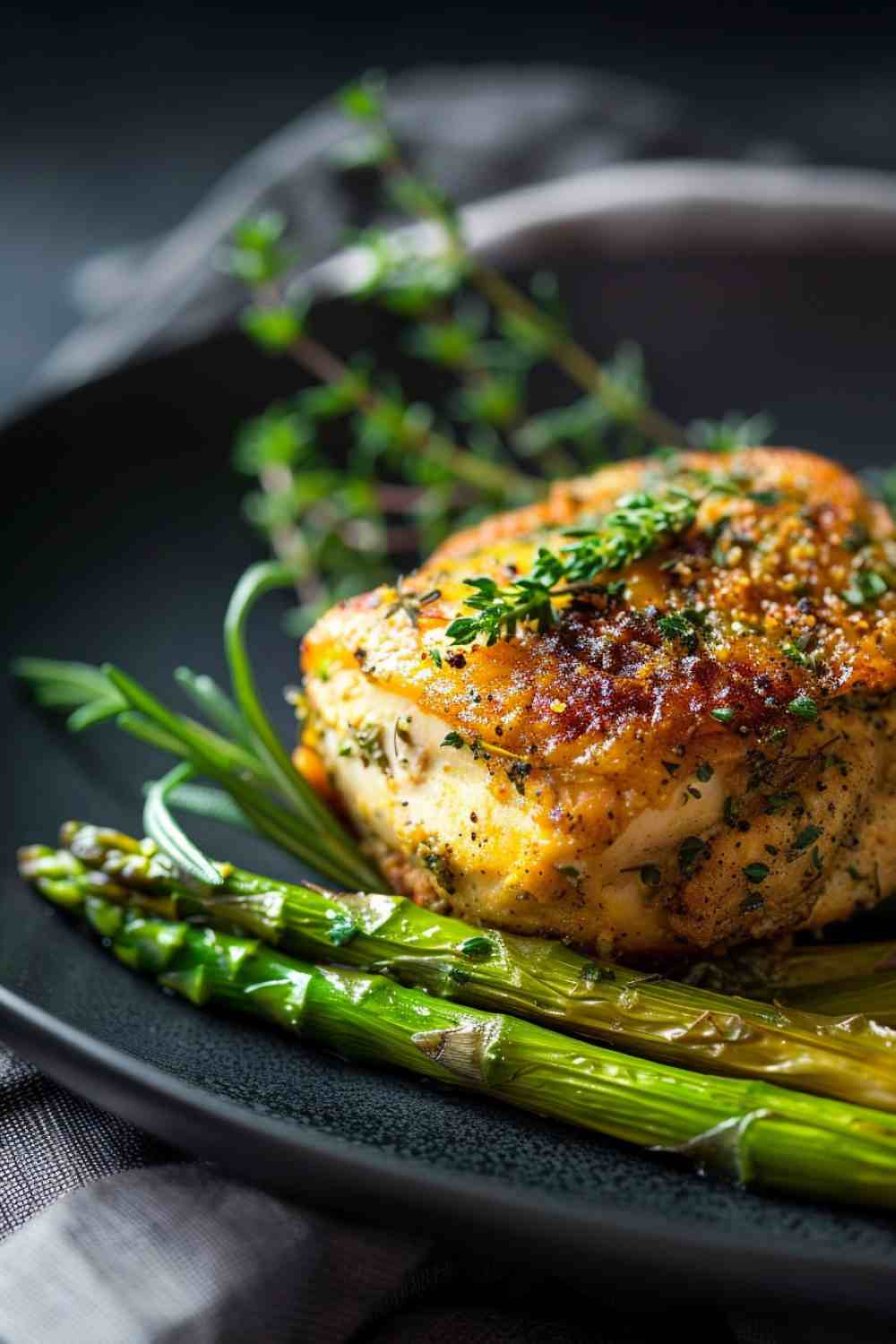 Herb-Crusted Chicken with Asparagus