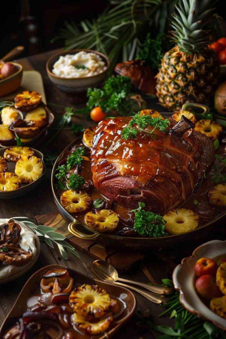 Honey-Glazed Ham with Pineapple