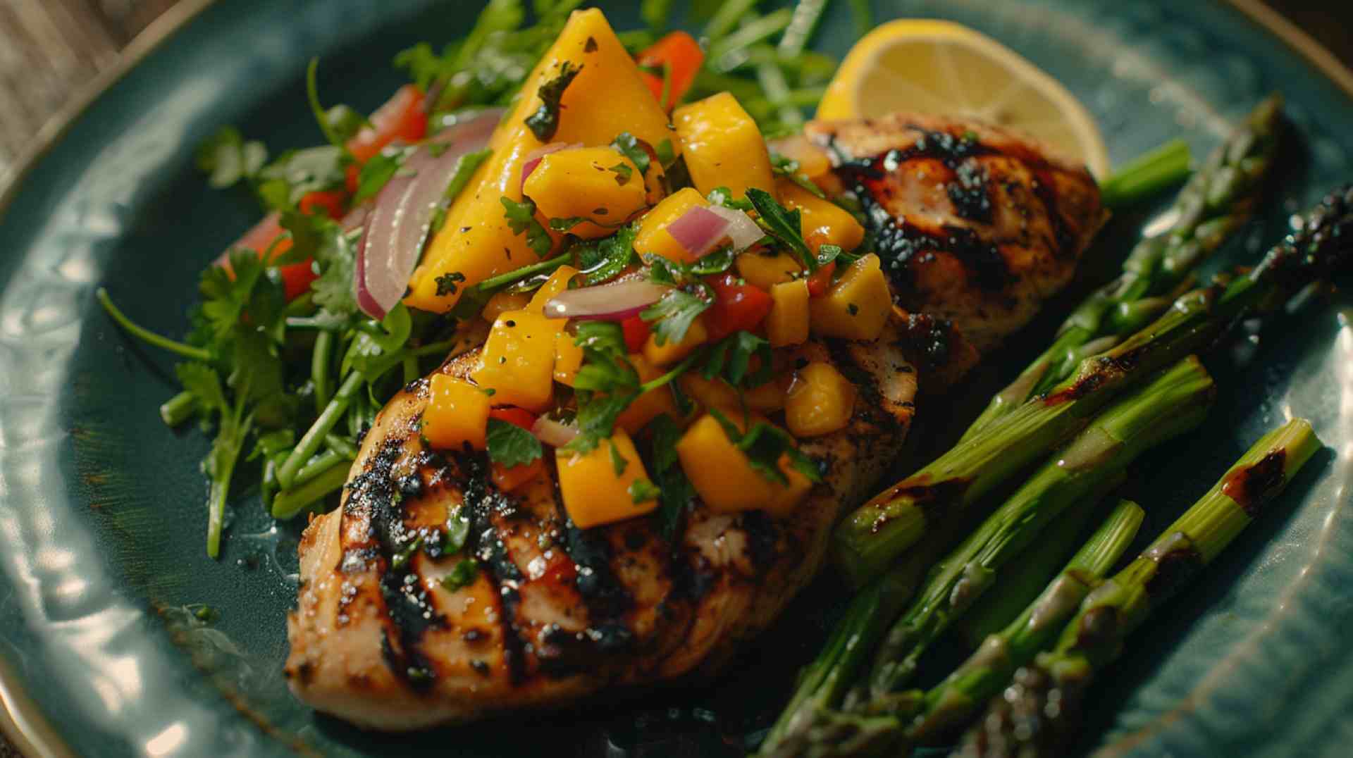 Mango Salsa Grilled Chicken Breast