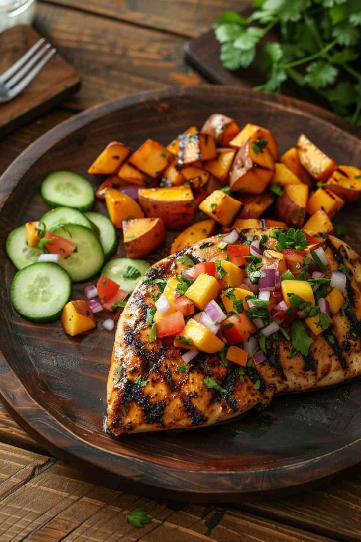 Mango Salsa Grilled Chicken Breast