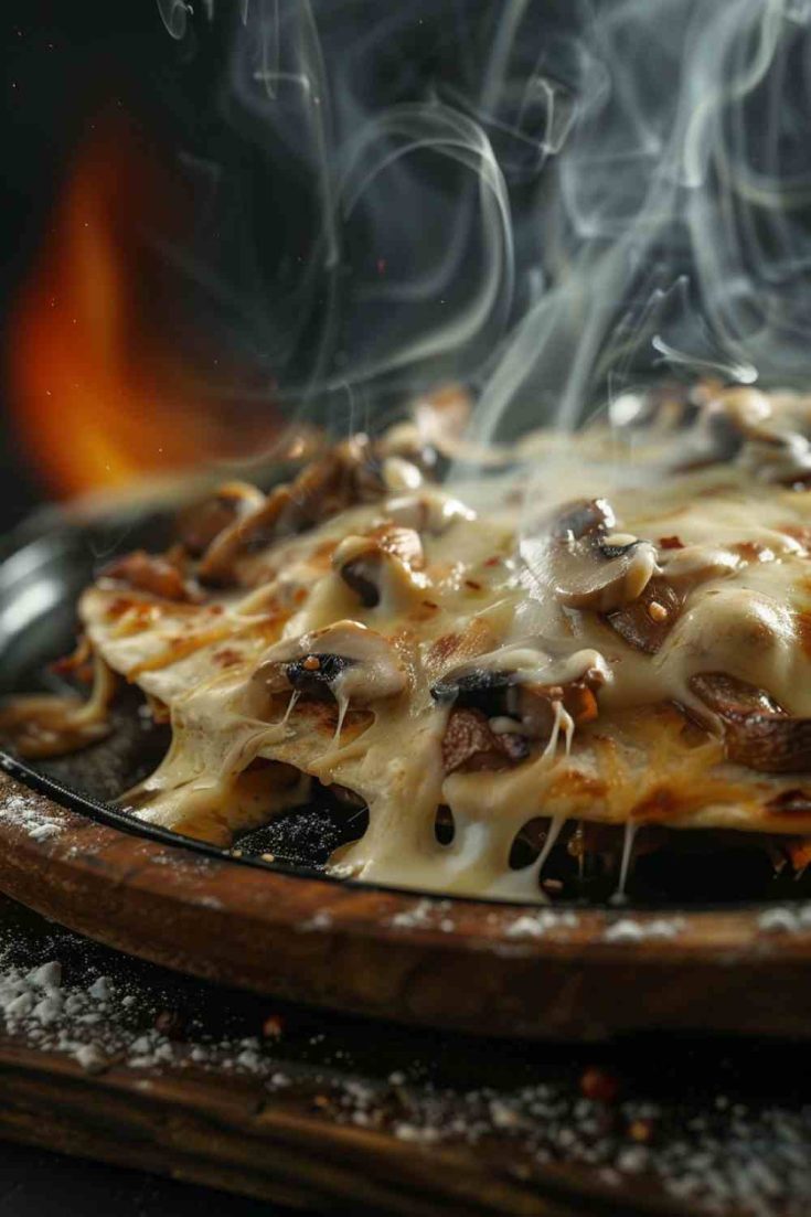 Mushroom and Cheese Quesadilla