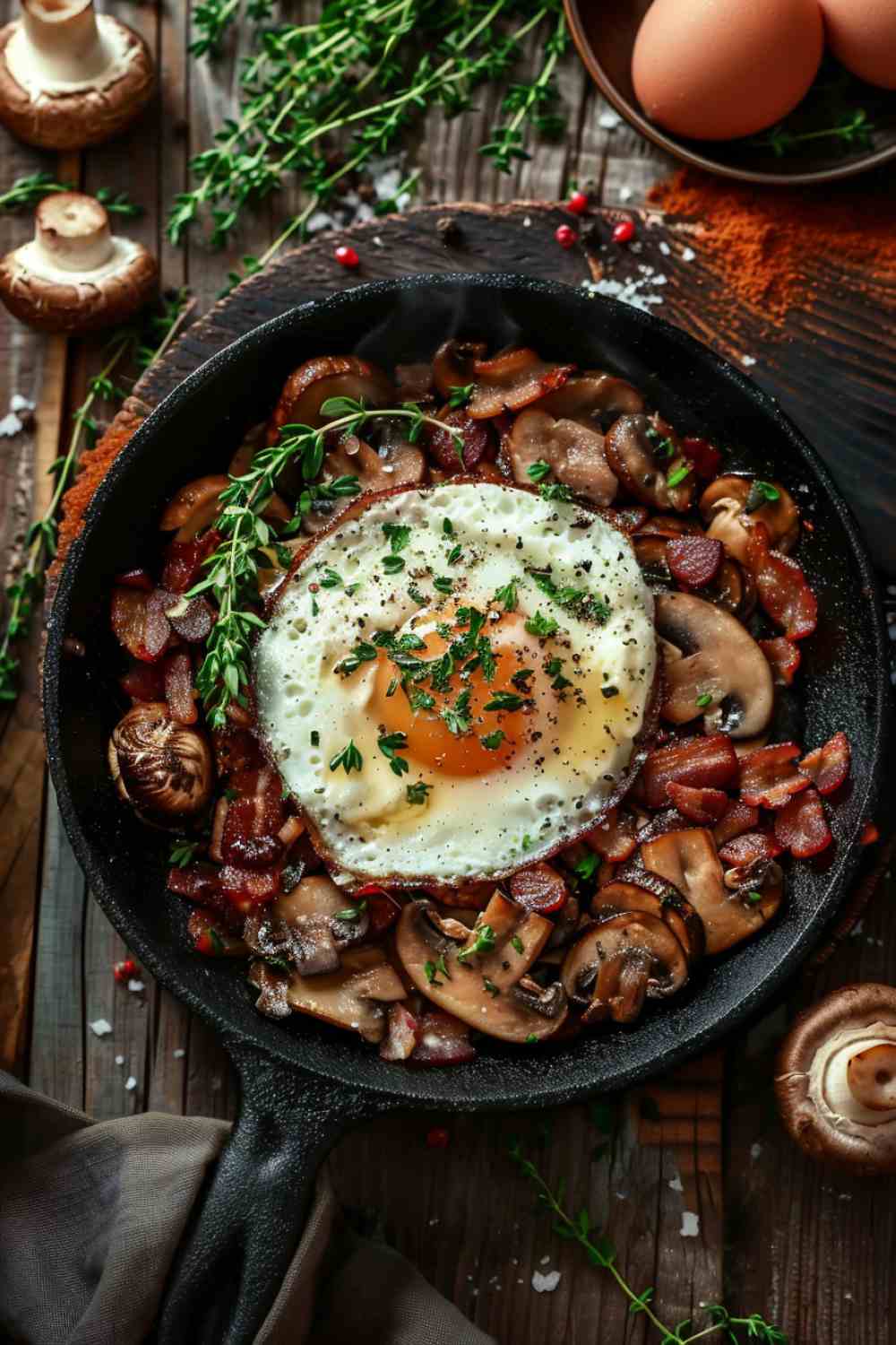 Mushroom and Egg Breakfast Skillet