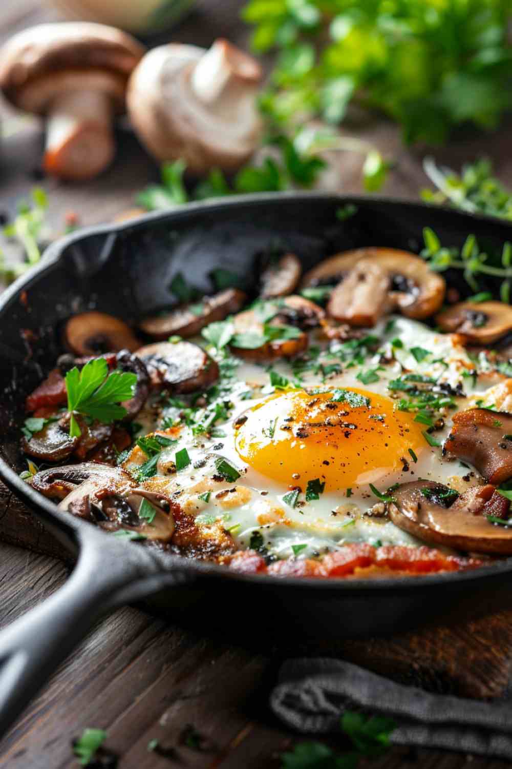 Mushroom and Egg Breakfast Skillet